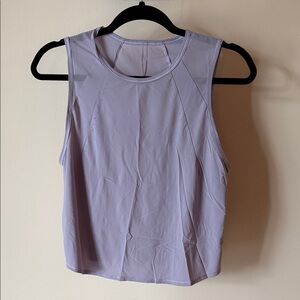 Lululemon Light Purple Cropped Tank Top Size 6 Athletic Workout Top